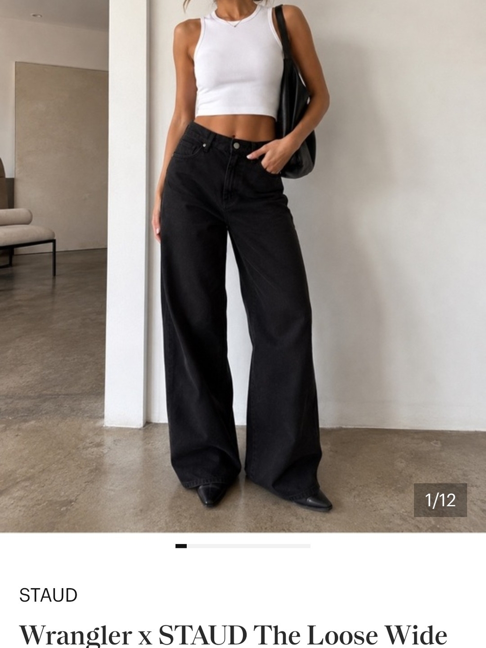 STAUD X Wrangler The Loose Wide-Leg Jeans 28x32